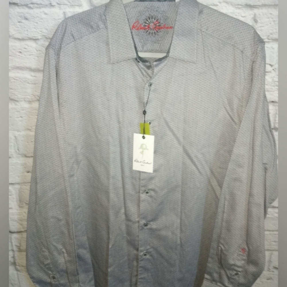 Robert Graham Roadster Classic Fit Flip Cuff Long Sleeve Button Up Shirt Size L